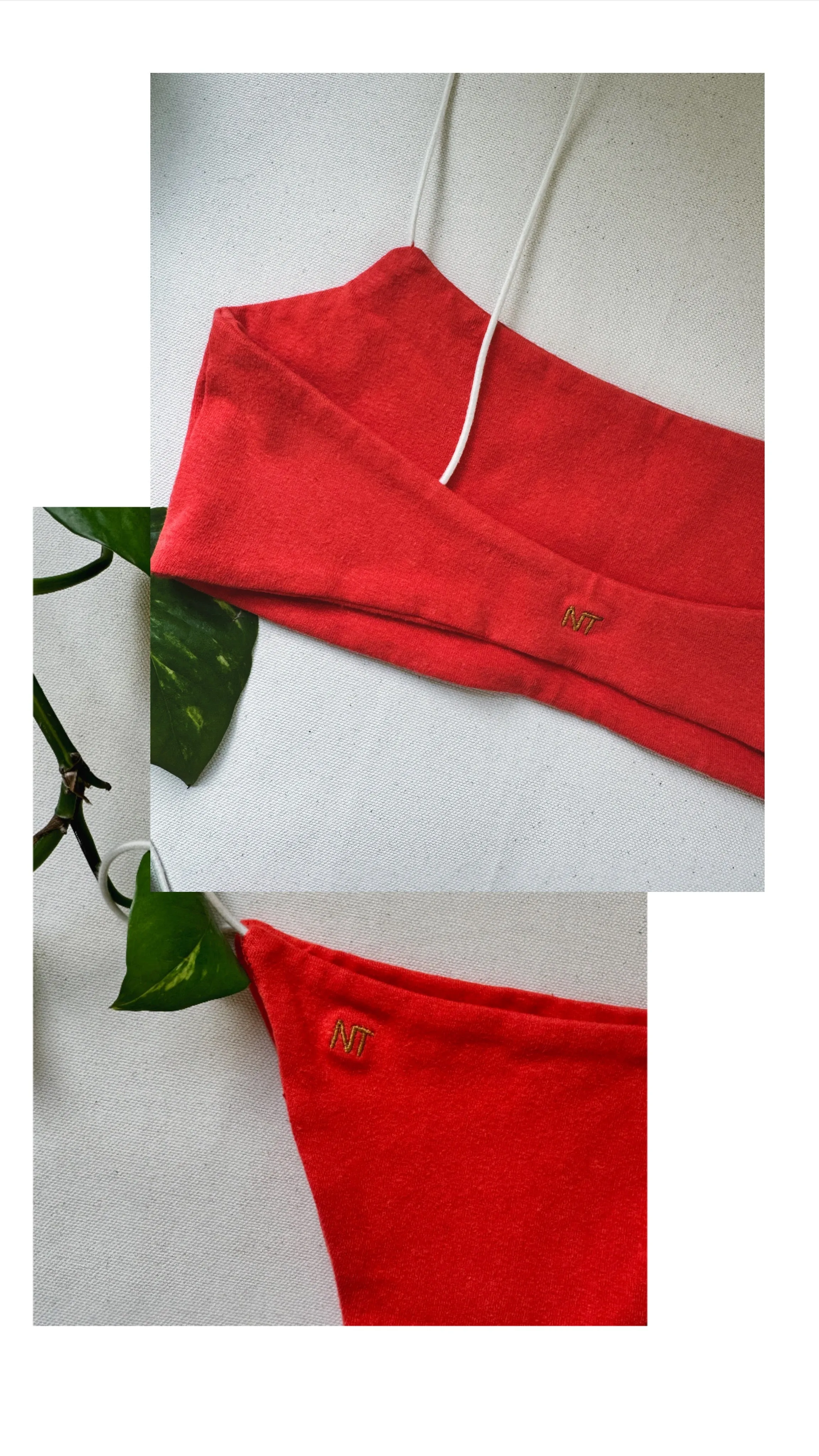 NO TAN LINES, bikini bottom in coral