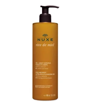 NUXE Rêve de Miel Face and Body Ultra-Rich Cleansing Gel, 13.5 Fl oz