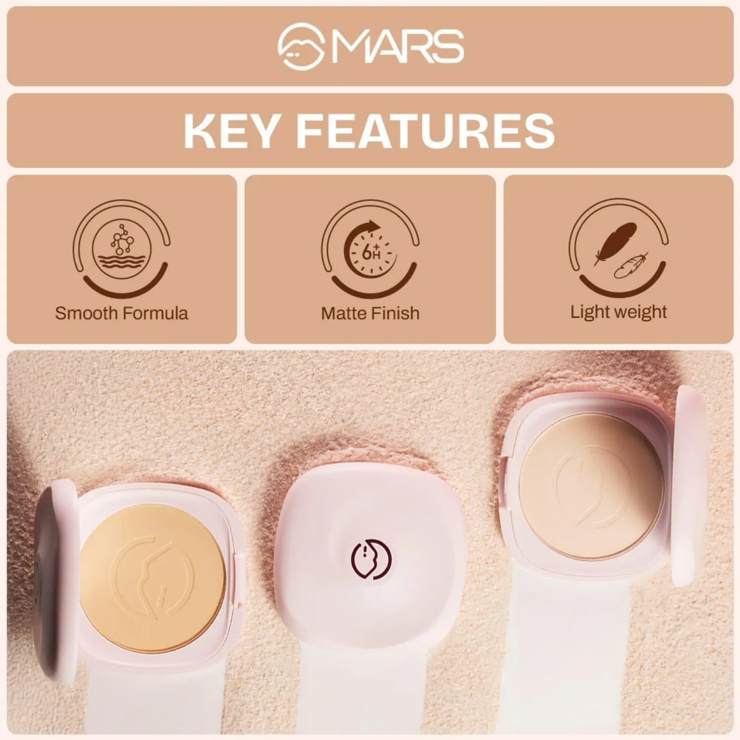 Oil Compact Powder with Applicator, Natural Shade 03, Oil Control, Matte Finish, 10 gm