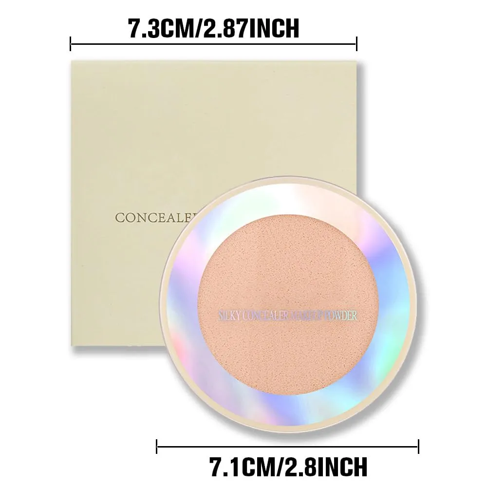 Oil Control Face Pressed Powder, Ultra-Fine Lightweight Face Powder, Soft-focus Matte Finish, Sheer Coverage, Lasting Oil Control, Ivory White (01#)