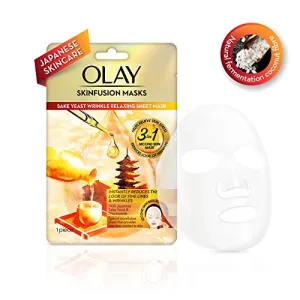 Olay Skinfusion Masks: Sake Yeast Wrinkle Relaxing