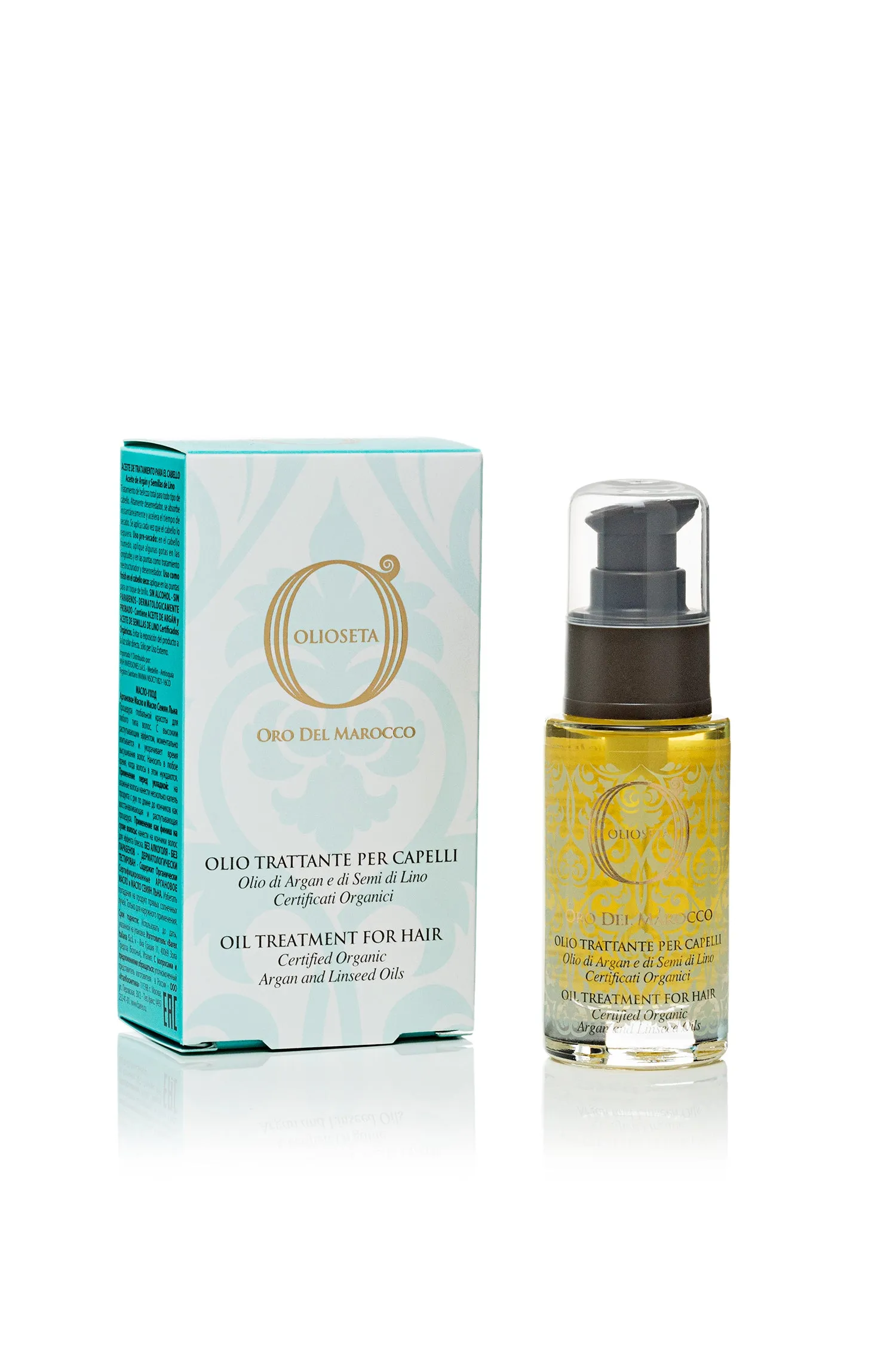 OLIOSETA Oro Del Marocco Oil Treatment For Hair 1.1oz Certified organic