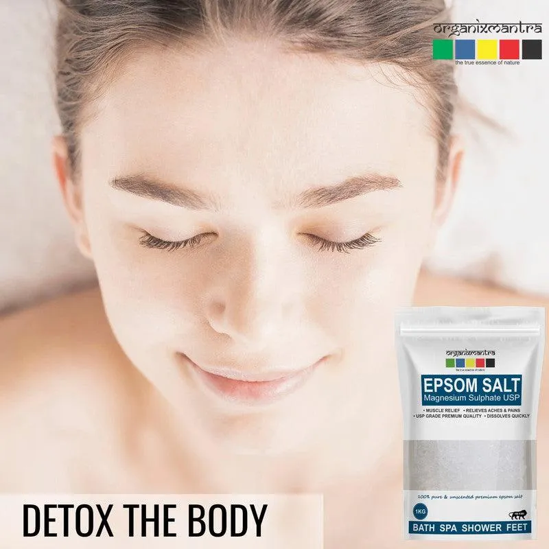 Organix Mantra Epsom Salt, Bath Salt for Muscle Relief, Relieves Aches & Pain, 1KG