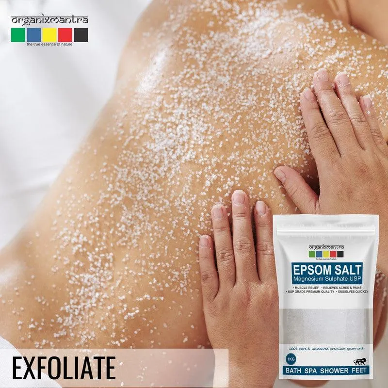 Organix Mantra Epsom Salt, Bath Salt for Muscle Relief, Relieves Aches & Pain, 1KG