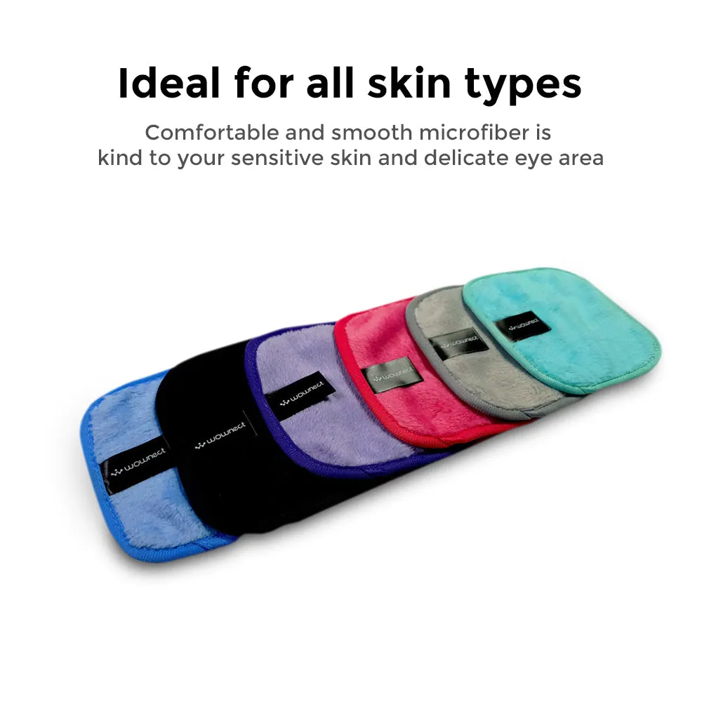 Pack Of 4 - Makeup Remover Cloth Soft Microfiber Reusable Facial Cleansing Towel-  Purple