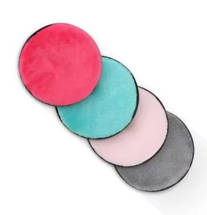 Pack of 4 - Reusable Makeup Remover Pads Facial Cleansing Puffs