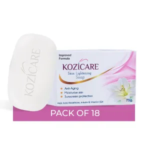 Pack of 6: Kojic Acid & Glutathione Soap Bars - Skin Whitening | Non-Melting Formula | For Daily Use | Unisex Scent
