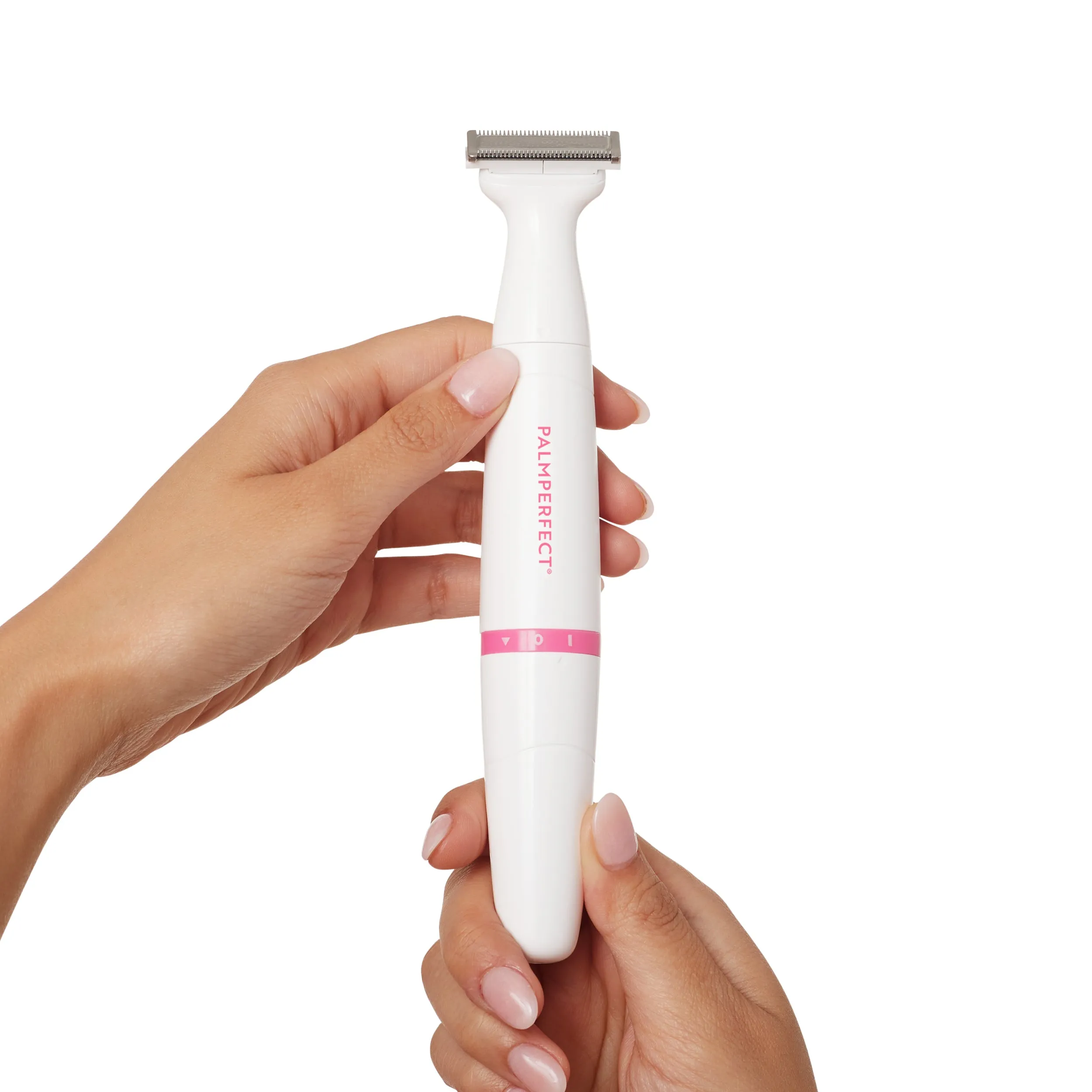 PALMPERFECT Total Grooming System, White, Interchangeable Heads, Water Resistant, Female Electric Shaver