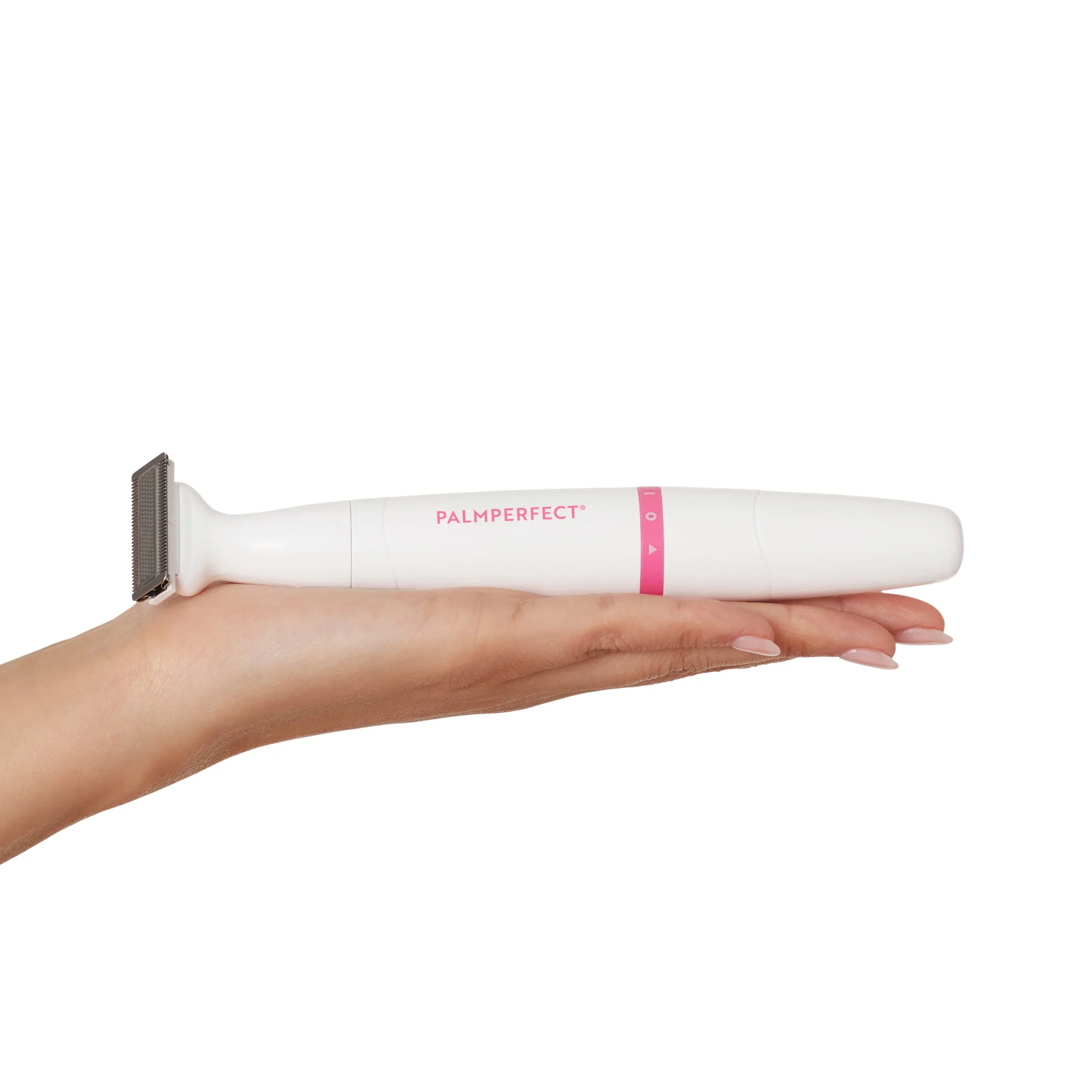 PALMPERFECT Total Grooming System, White, Interchangeable Heads, Water Resistant, Female Electric Shaver
