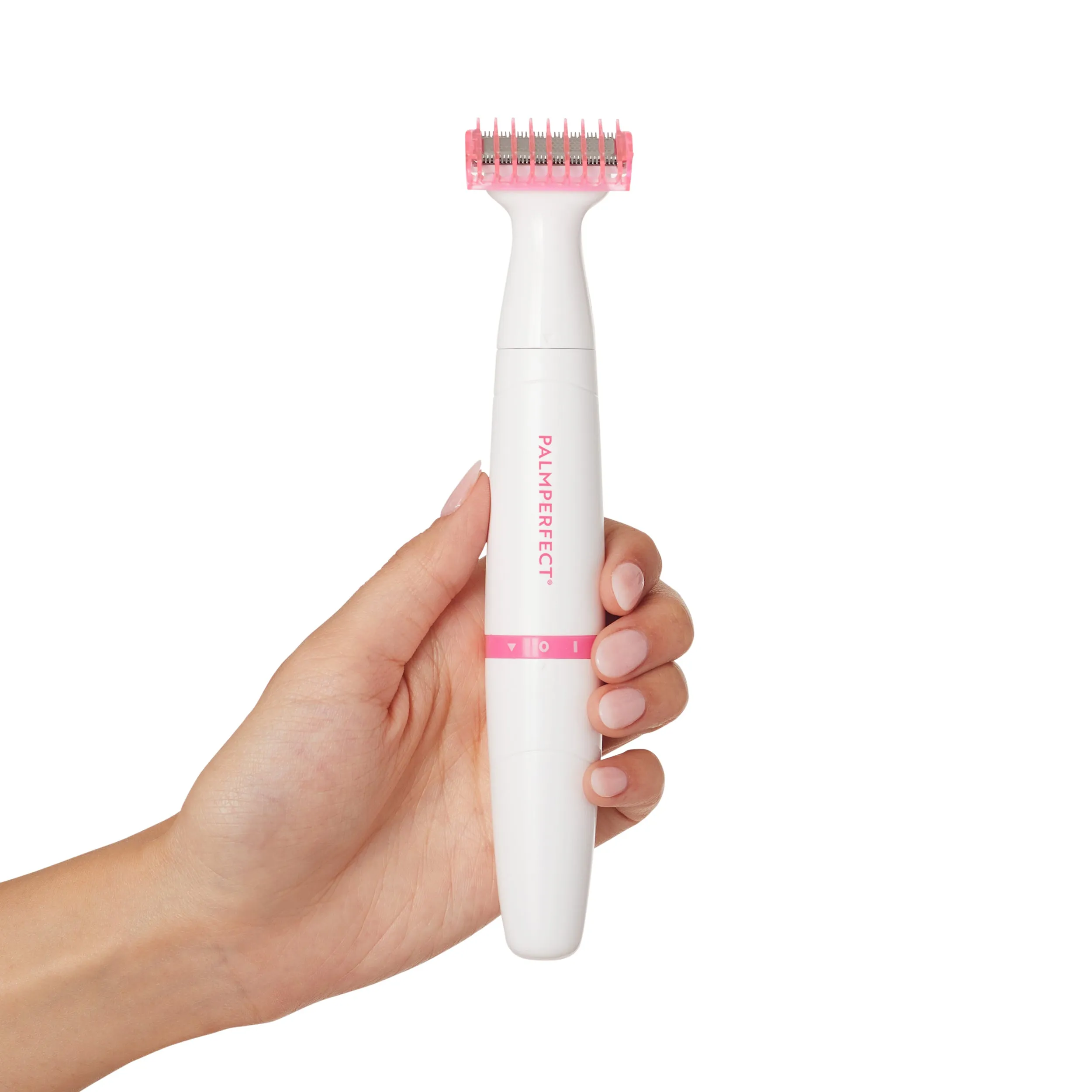 PALMPERFECT Total Grooming System, White, Interchangeable Heads, Water Resistant, Female Electric Shaver