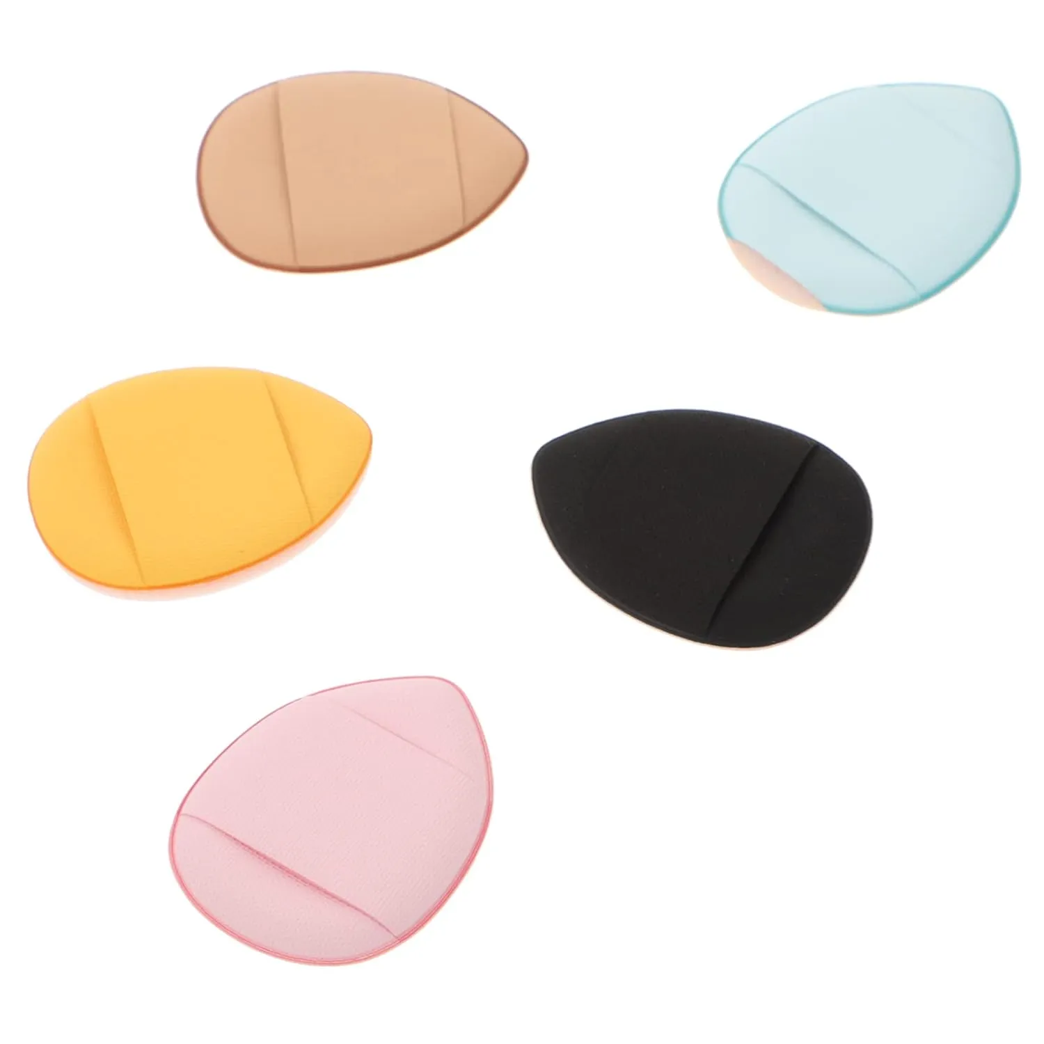 PartyKindom 1set Mini Makeup Powder Puff Finger Soft Applicators for Loose Pressed Powder for Foundation and Blush Hydrophilic Material Easy to Clean