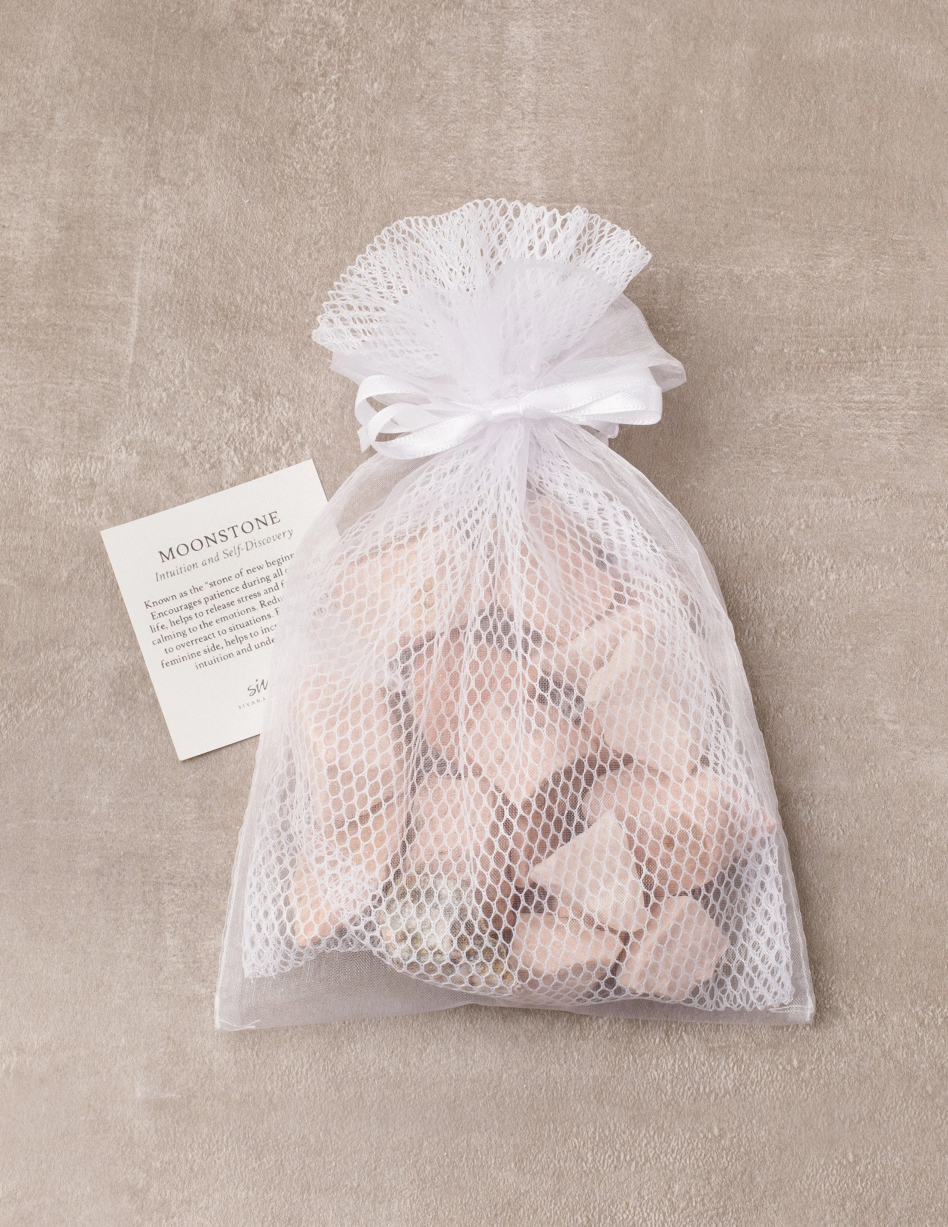 Peach Moonstone Crystal Bath Stones