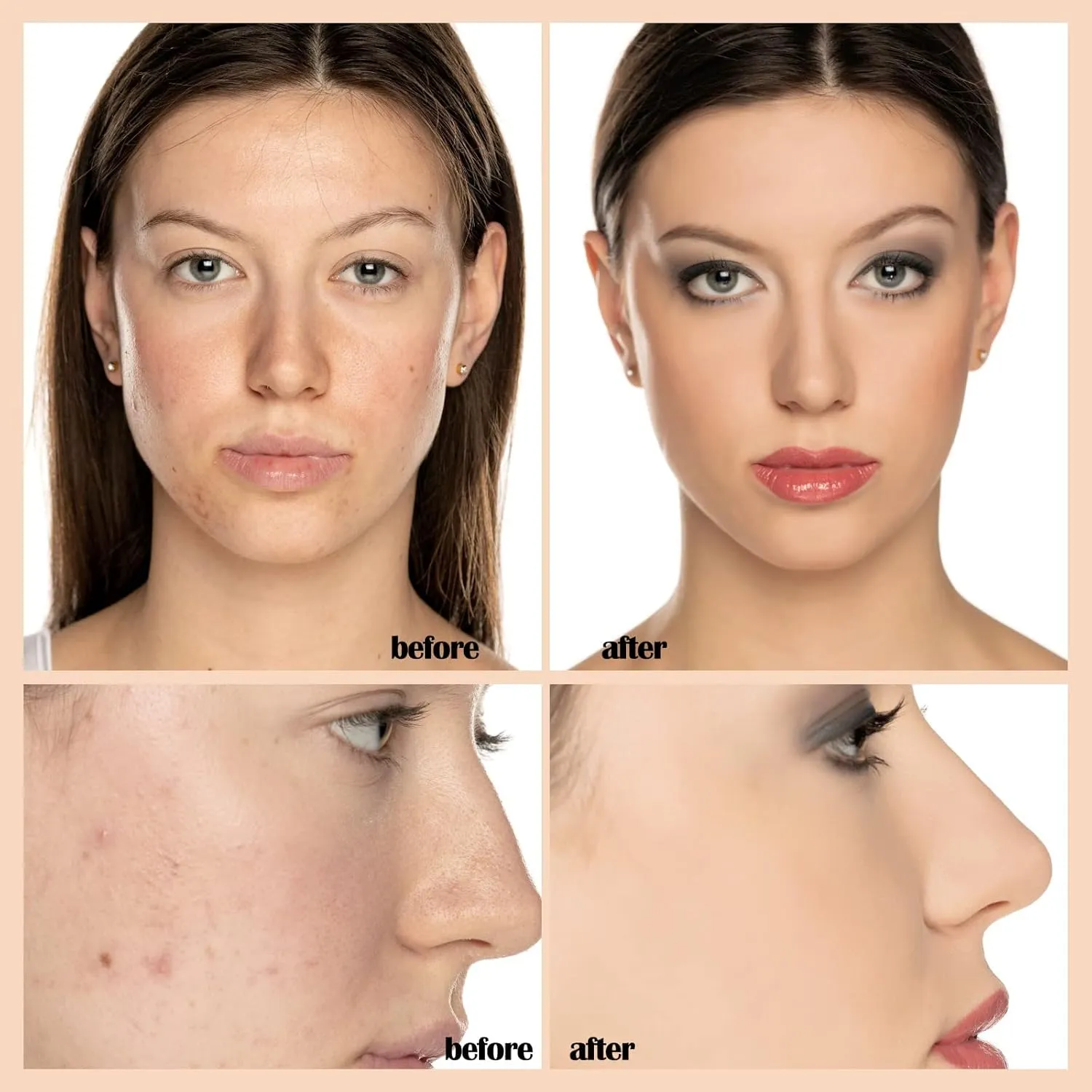 PHOERA Foundation Makeup, Flawless Soft Matte Oil Control Liquid Foundation, Full Coverage Mattle Oil-Control Concealer for Older Women, Great Choice For Gift (#104 Buff Beige)