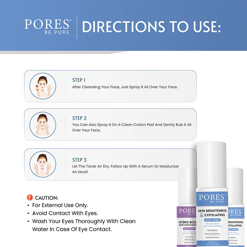 PORES Be Pure Skin Brightening & Exfoliating Face Toner 100ml