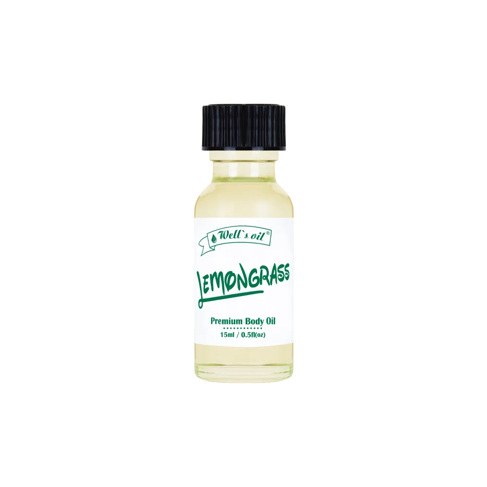 Premium Body Oil - Lemongrass (0.5 Fl Oz / 15 ml)