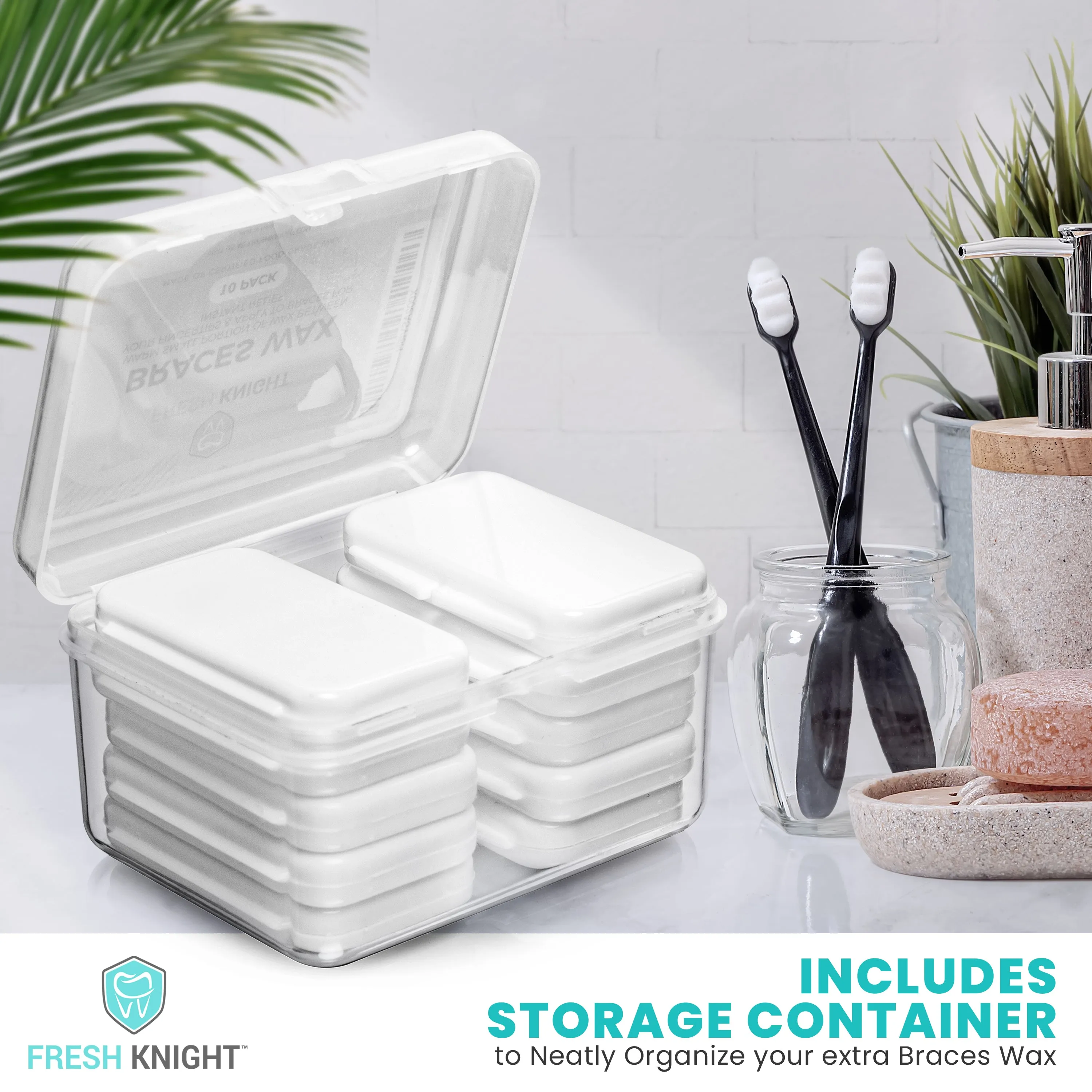 Premium Braces Wax- 10 pack with FREE storage case.