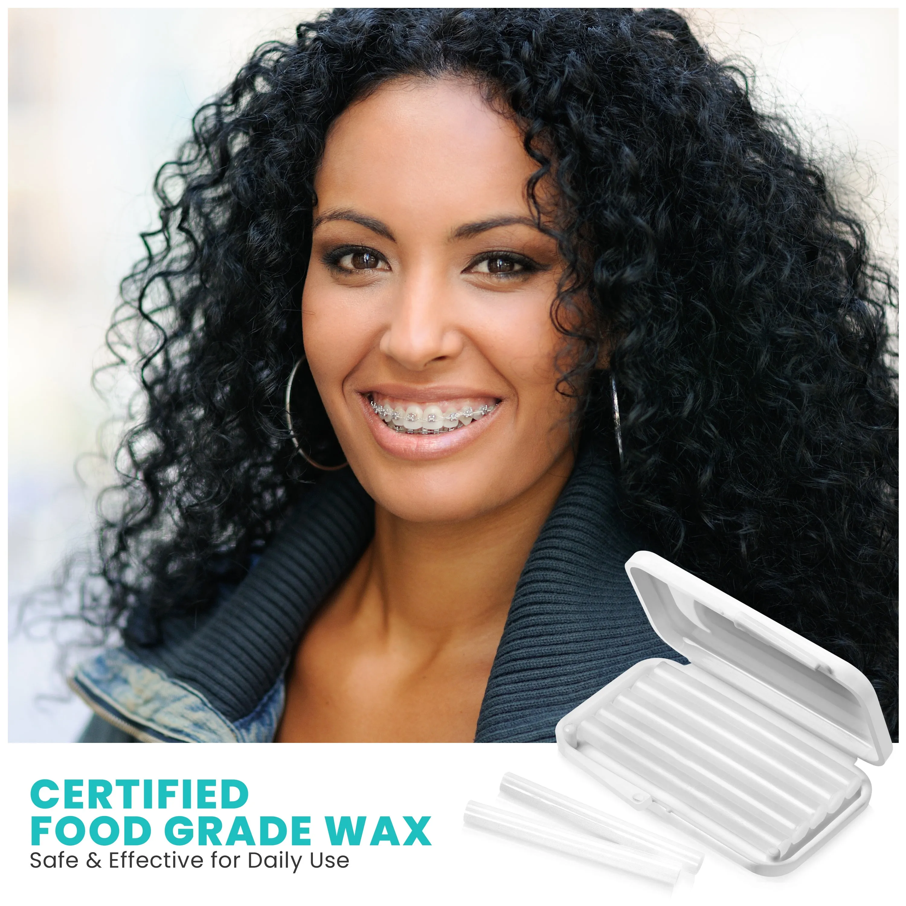 Premium Braces Wax- 10 pack with FREE storage case.