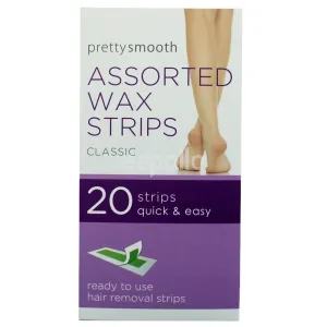 Pretty Smooth Assorted Wax Strips Classic 20 Pack