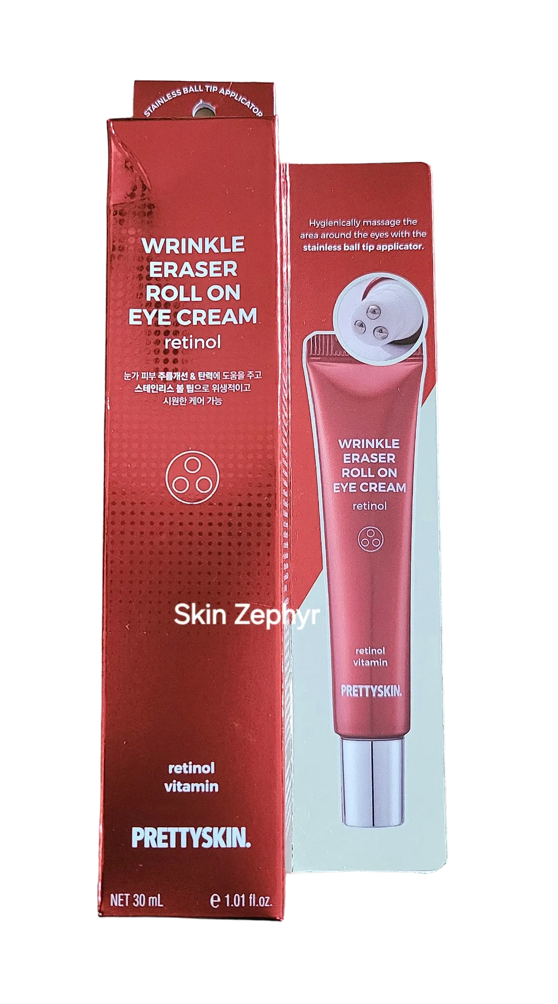 Prettyskin Wrinkle Eraser Roll On Eye Cream: Retinol