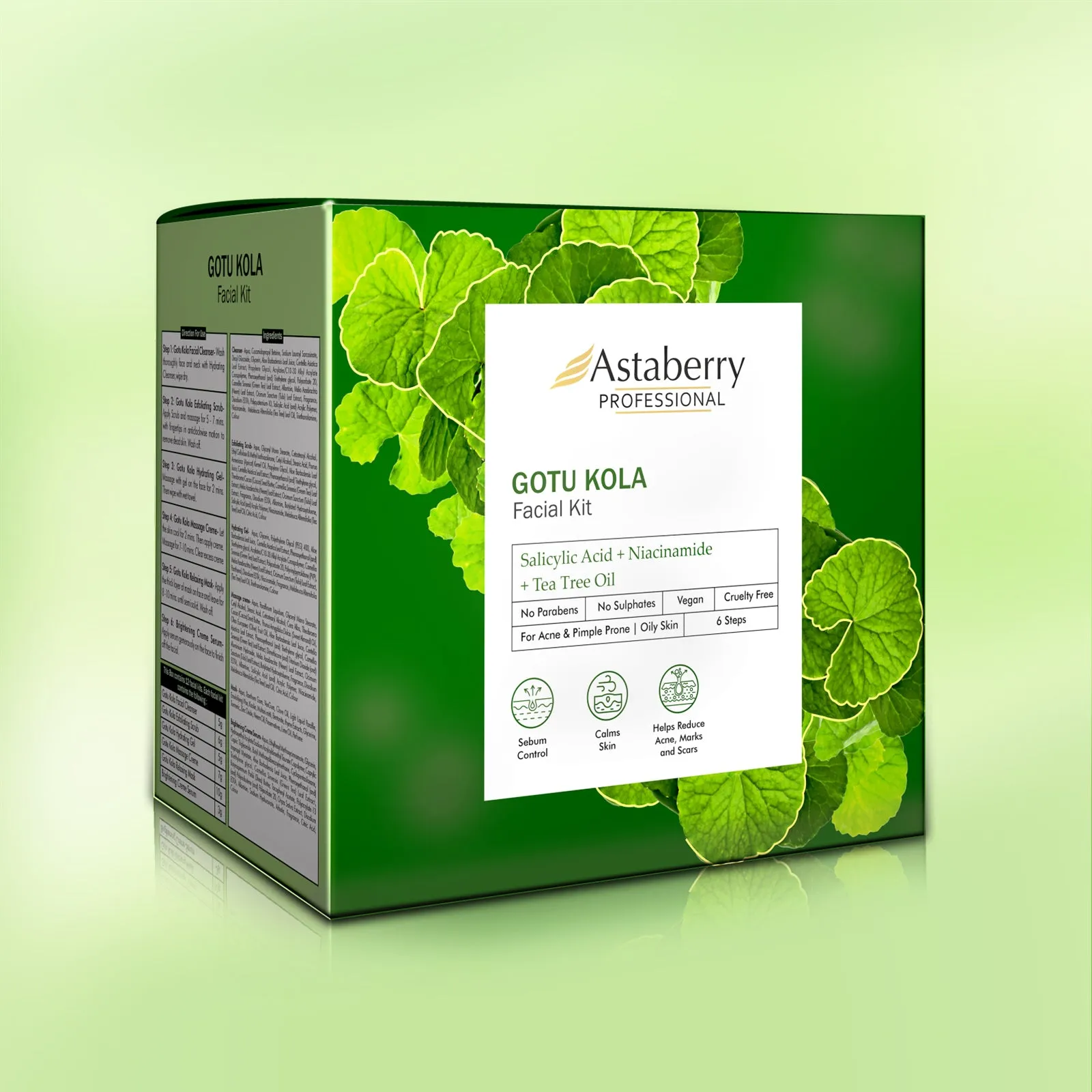 Professional Gotu Kola Facial kit  | 6 Steps 12 facial kit Set