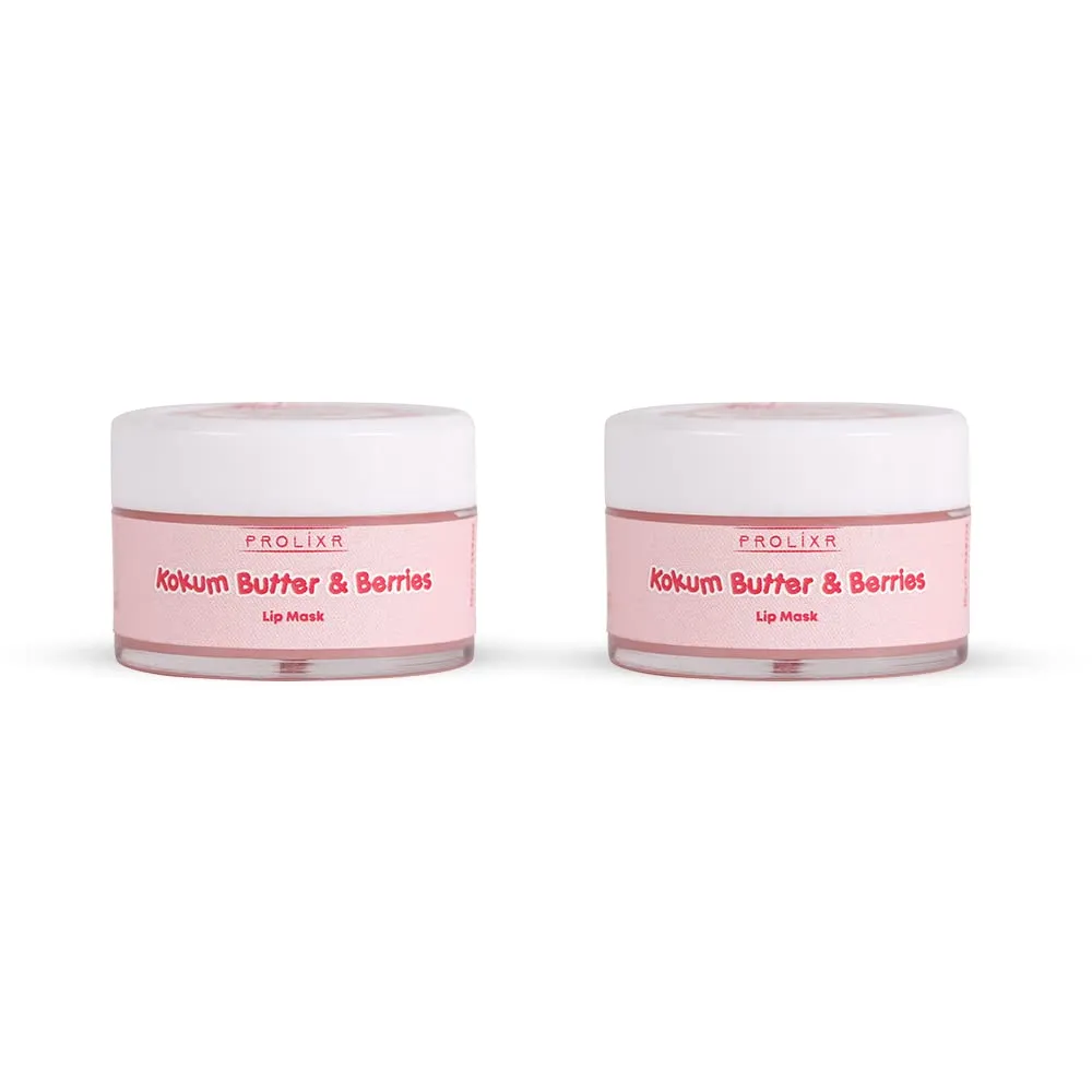 Prolixr Lip Balm Duo: Mango Butter & Orange Oil   Blueberry Grapeseed oil | Dry, Chapped & Dark Lips | Long Lasting Hydration | Natural Pink Tint | Antioxidant-Rich Formula | All Skin Types - 8g each