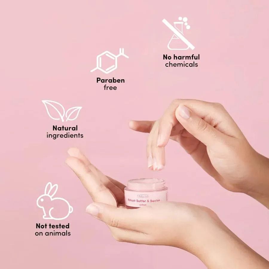 Prolixr Lip Balm Duo: Mango Butter & Orange Oil   Blueberry Grapeseed oil | Dry, Chapped & Dark Lips | Long Lasting Hydration | Natural Pink Tint | Antioxidant-Rich Formula | All Skin Types - 8g each