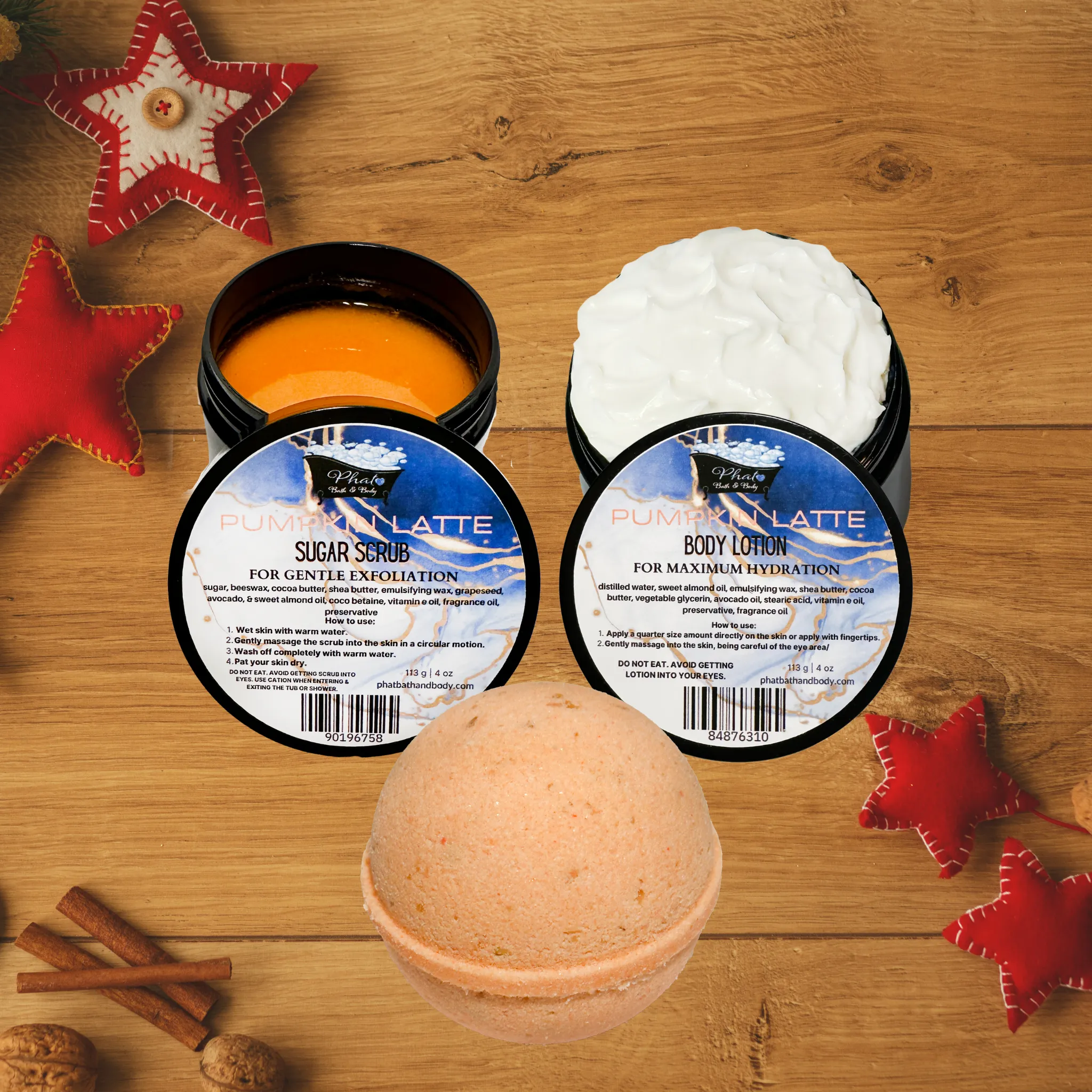 Pumpkin Latte Organic Moisturizing Body Lotion Shea Cocoa Butter Avocado Oil 4 oz