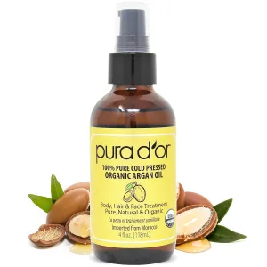 PURA D'OR 4 Oz ORGANIC Moroccan Argan Oil