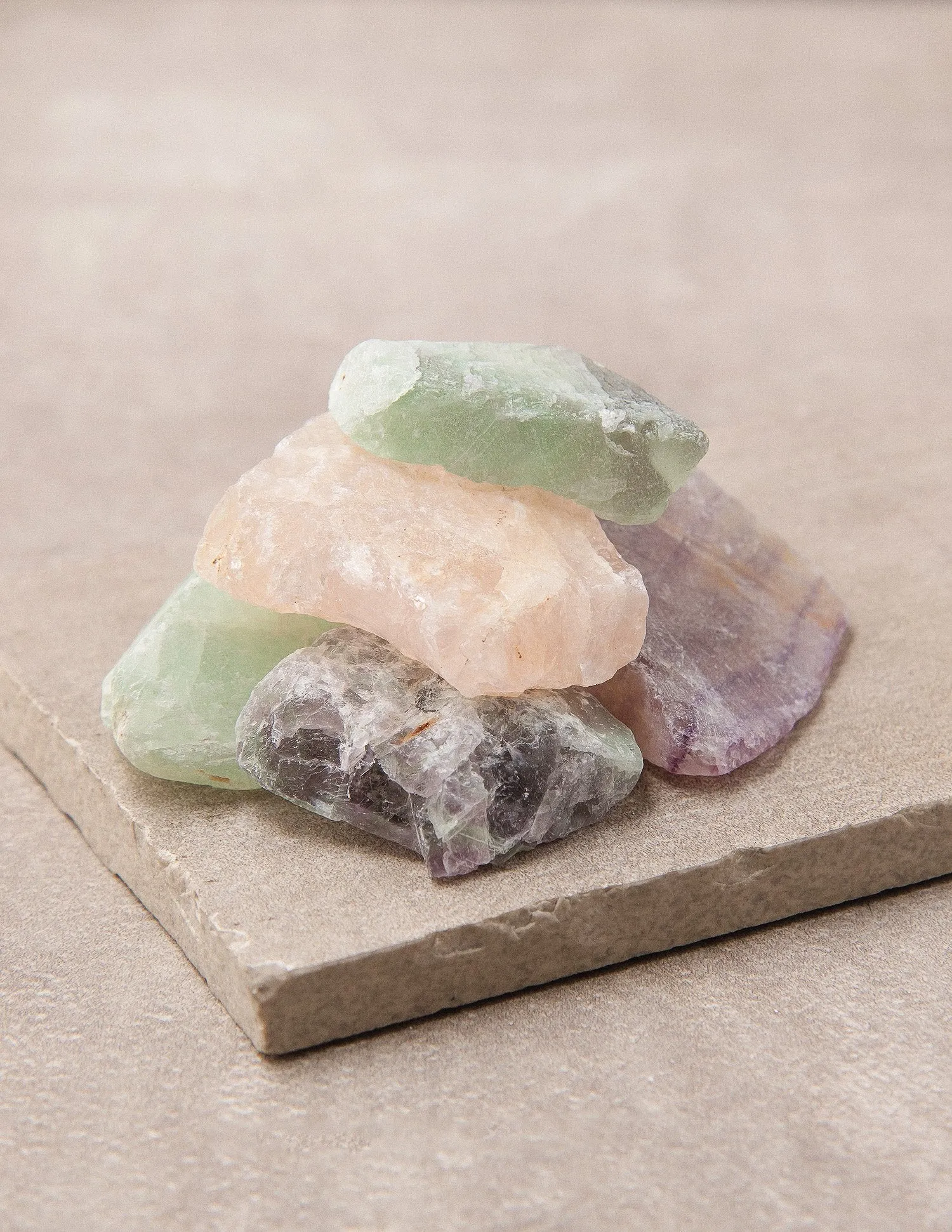 Rainbow Fluorite Crystal Bath Stones