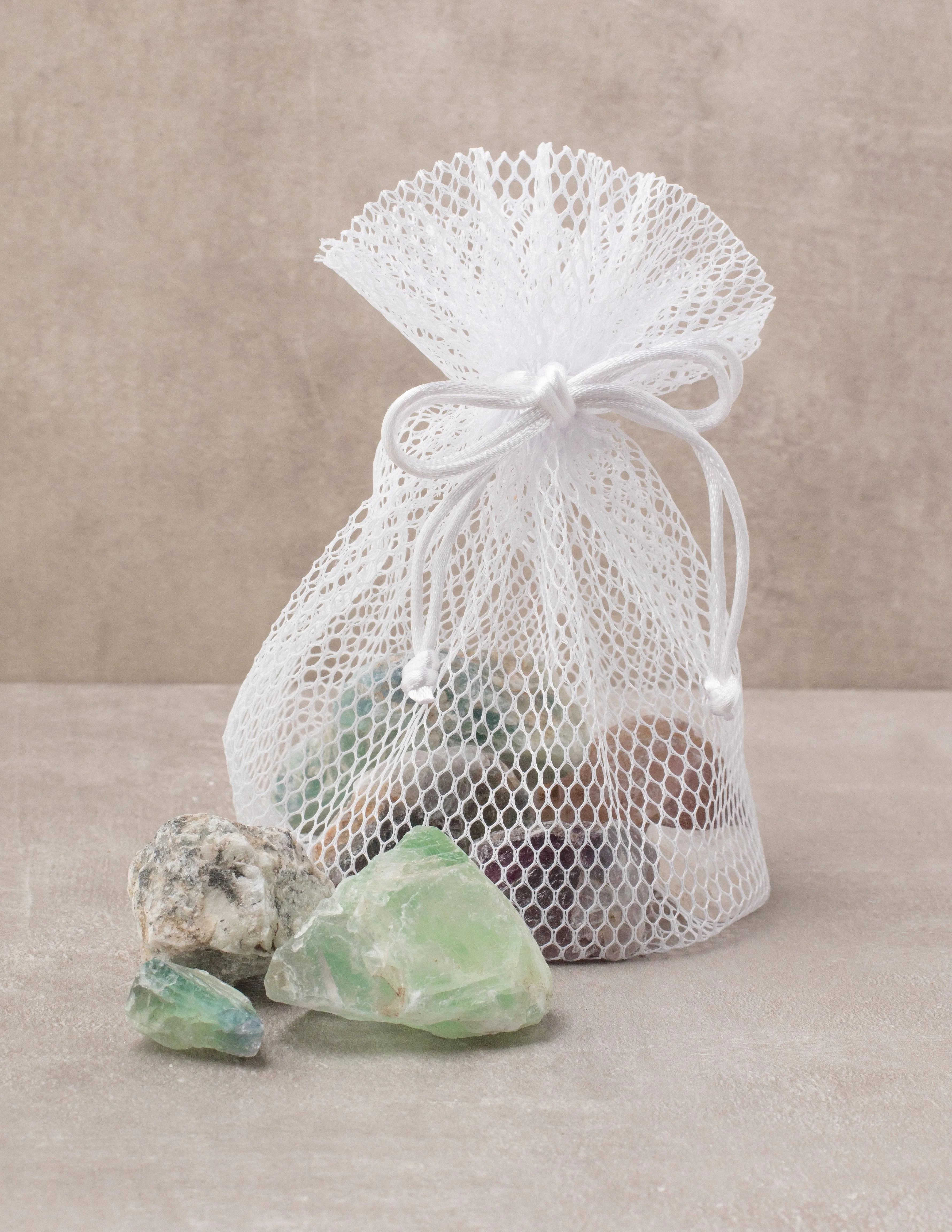 Rainbow Fluorite Crystal Bath Stones