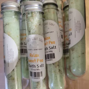Relaxing Sweet Pea Bath Salt for Stress Relief | Natural Epsom Salt Soak with Lavender & Essential Oils
