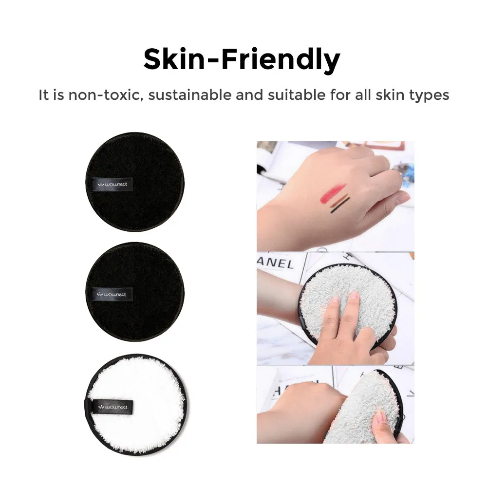 Reusable Sponge Makeup Remover Pad with Headband Cloth Face & Eye Cleansing Round Circle Puff Eco-friendly Washable Makeup Removing Pad