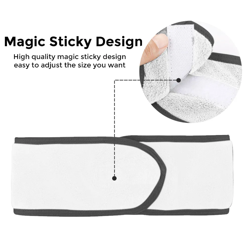 Reusable Sponge Makeup Remover Pad with Headband Cloth Face & Eye Cleansing Round Circle Puff Eco-friendly Washable Makeup Removing Pad