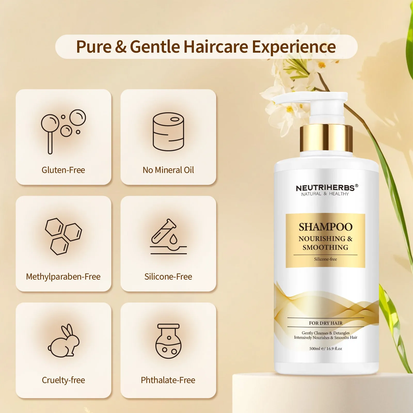 Rich Cleanse Hair Nourishing Shampoo For Dry Hair