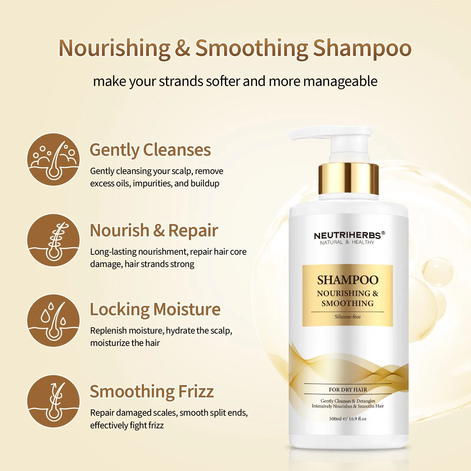 Rich Cleanse Hair Nourishing Shampoo For Dry Hair