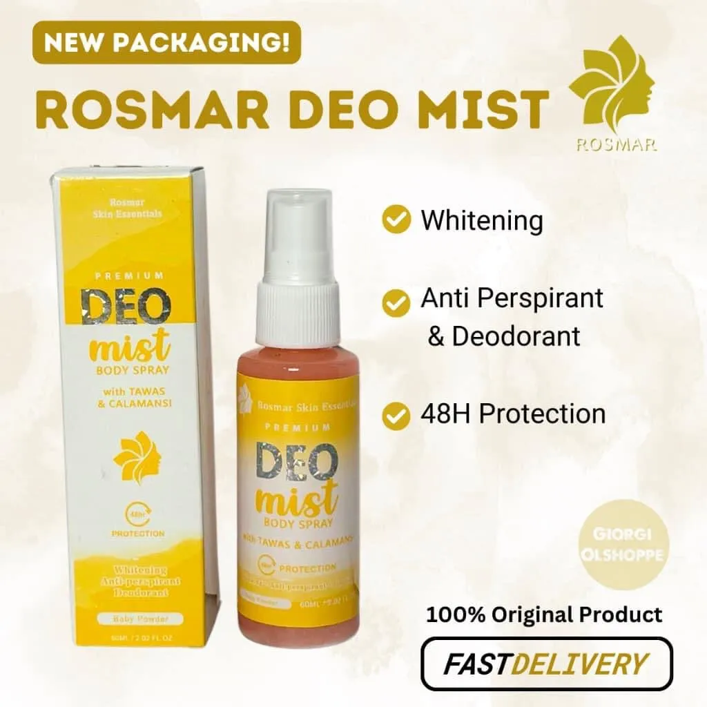 Rosmar - PREMIUM DEO MIST with TAWAS & CALAMANSI 60 ml ( YELLOW )