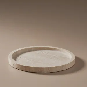 Round Travertine Tray