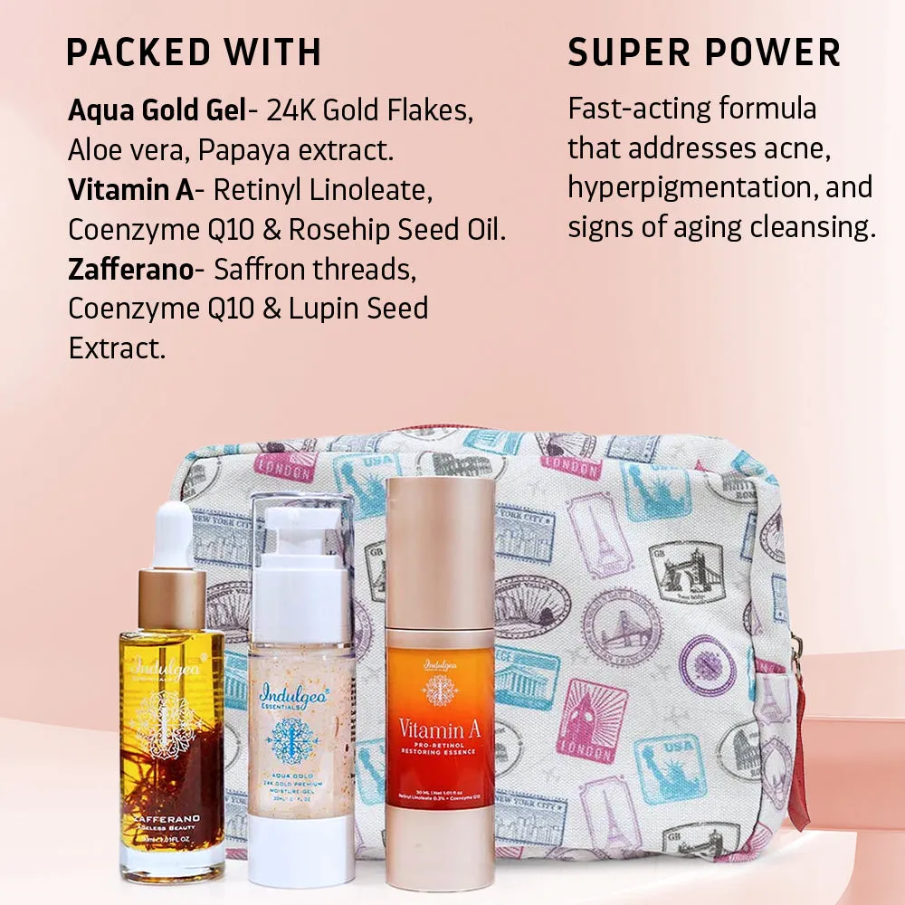 Sandwich Combo - Aqua Gold Gel   Vitamin A Retinol   Zafferano