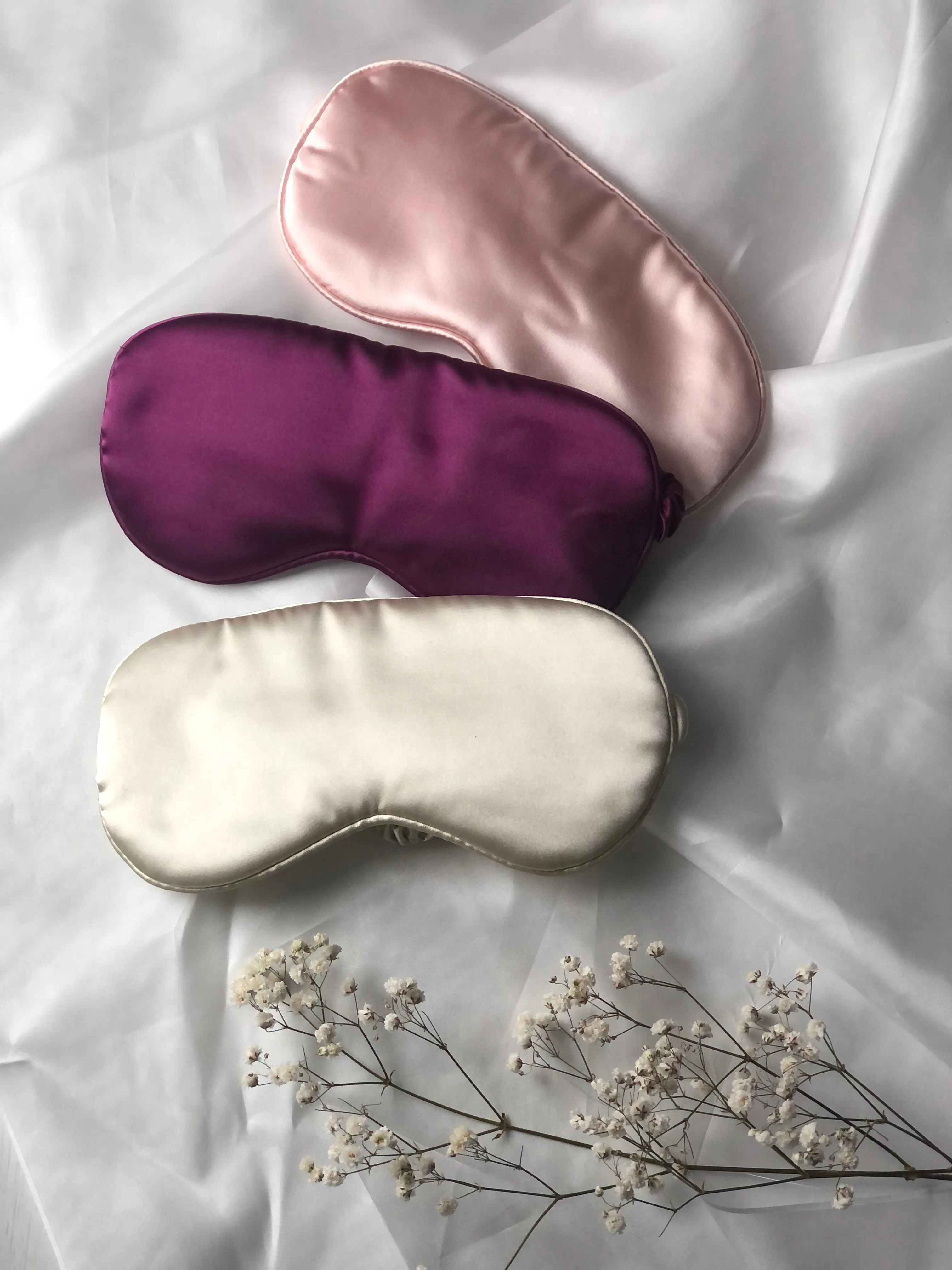 Satin Sleeping Eye Mask - Beige
