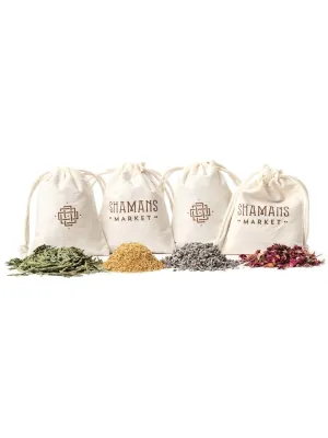 Set of 4 Sachets ~ Roses, Lavender, Cedar, Palo Santo