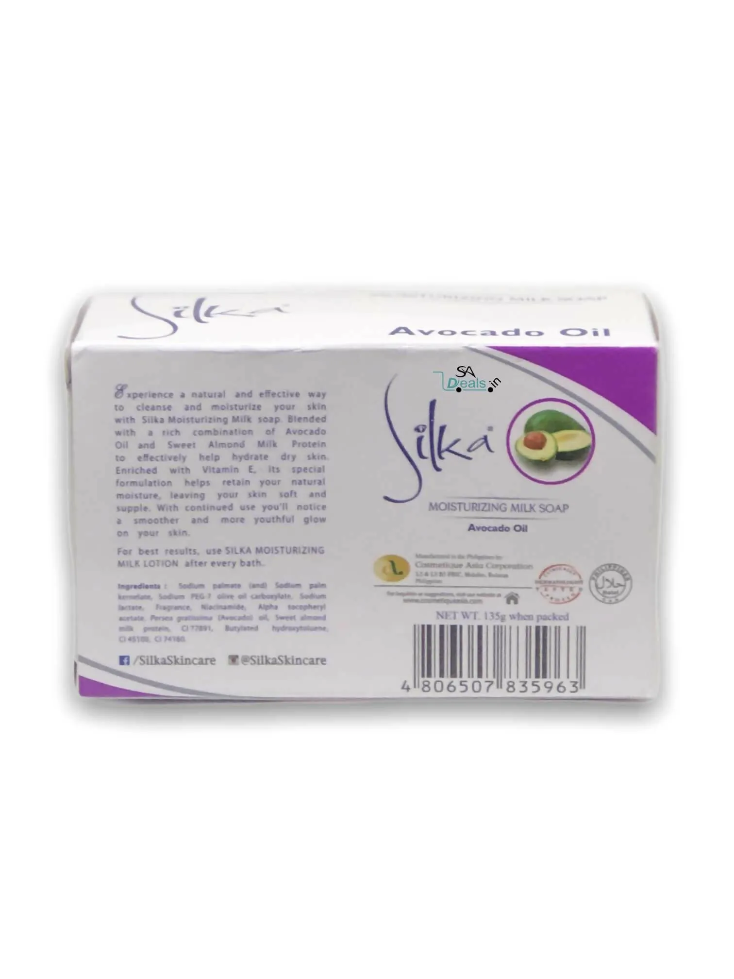 Silka MOISTURIZING MILK SOAP With Avocado 135g