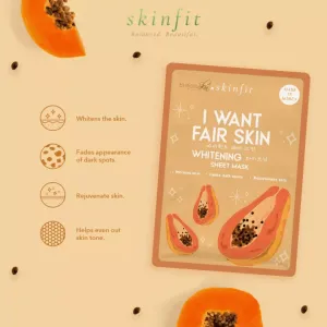 Skinfit I Want Fair Skin WHITENING Sheet Mask - 21g