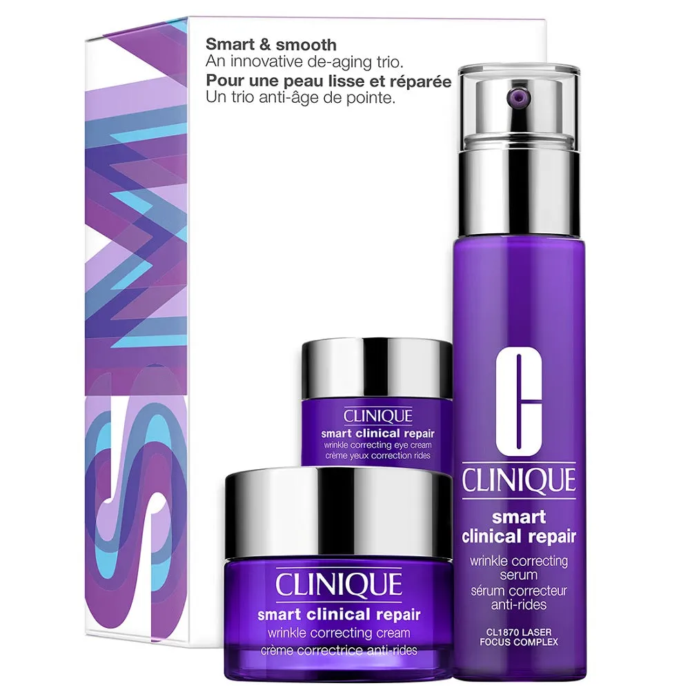 Smart & Smooth zestaw Smart Clinical Repair™ Wrinkle Correcting Serum 30ml   Smart Clinical Repair™ Wrinkle Correcting Cream 15ml   Smart Clinical Repair™ Wrinkle Correcting Eye Cream 5ml