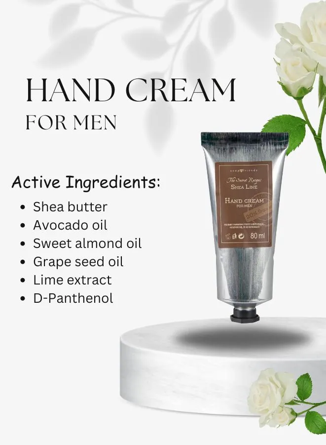 Soap&Friends Gentle Hand Cream 20% Shea Butter for Men - Masculine Care, 80 ml