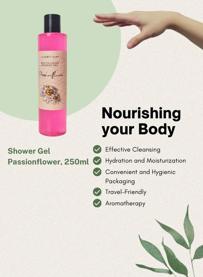 Soap&Friends Passion flower Shower Gel with Moisturizing Avocado Oil - 250 ml