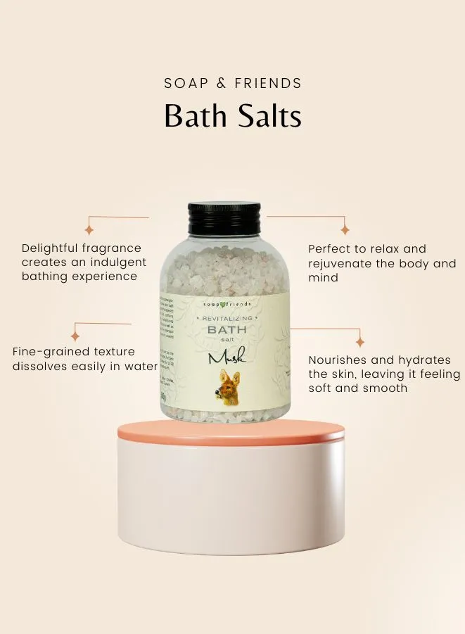 Soap&Friends Sensual Musk Bath Salt for Skin Renewal and Vitality 500g