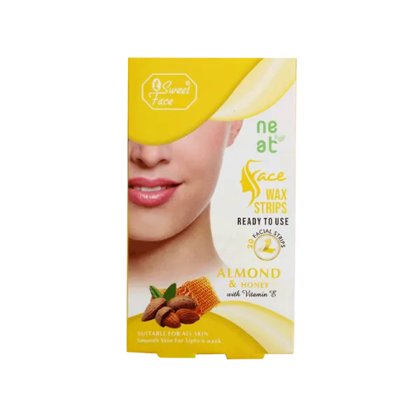 Sweet Face Almond & Honey With Vitamin E Face Wax Strips 20Pcs