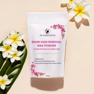 The Ayurveda Rituals Bikini Hair Removal Wax – 10 Min Herbal Wax Powder 100G