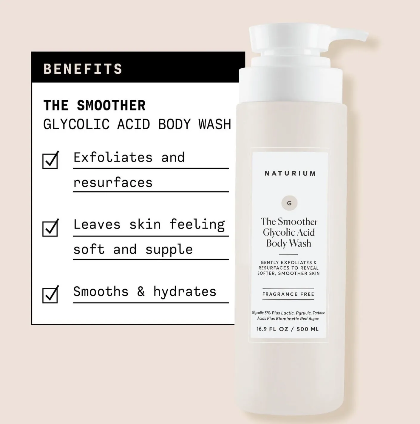 THE SMOOTHER GLYCOLIC ACID EXFOLIATING BODY WASH