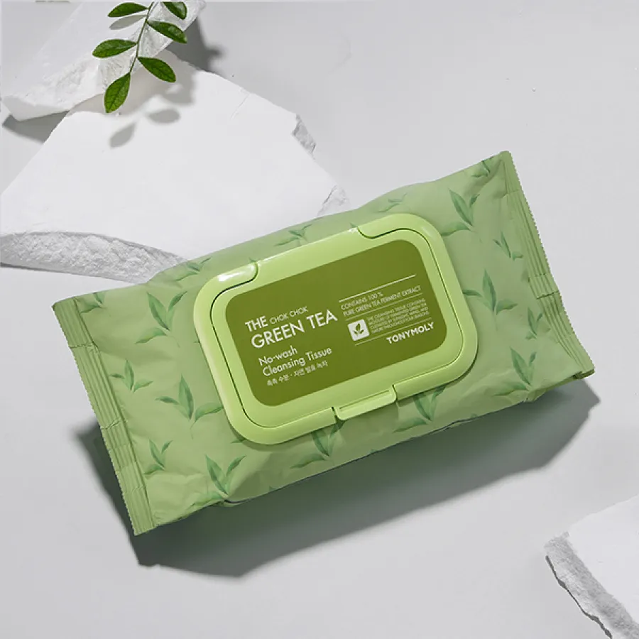 TONYMOLY The Chok Chok Green Tea Cleansing Tissue مناديل تنظيف البشرة